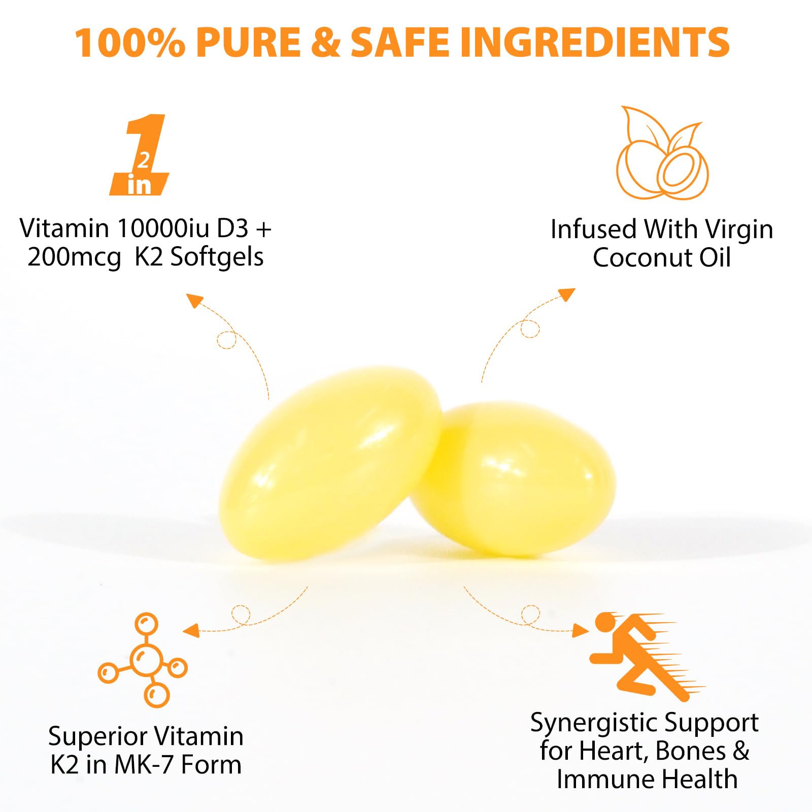 flasture aceite de coco y cápsula detalle mejora absorción liposoluble