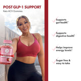 Flat Tummy gominolas al lado de monedas para comparar tamaño práctico