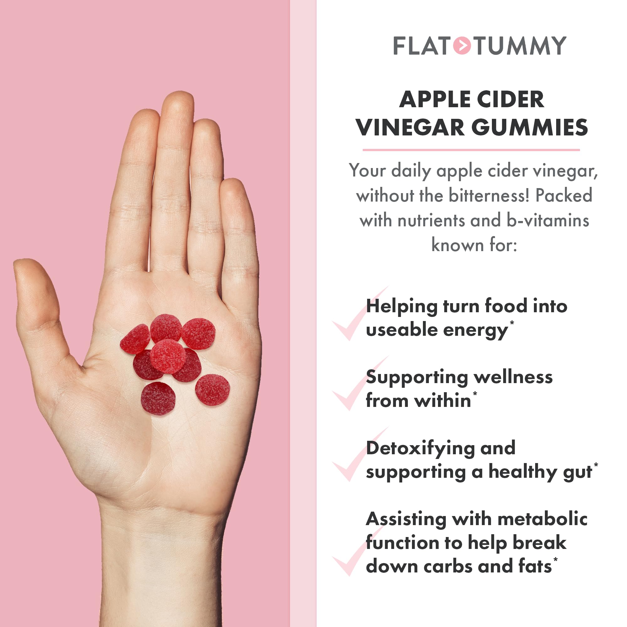 Flat Tummy primer plano de textura de gomita vegana apetecible