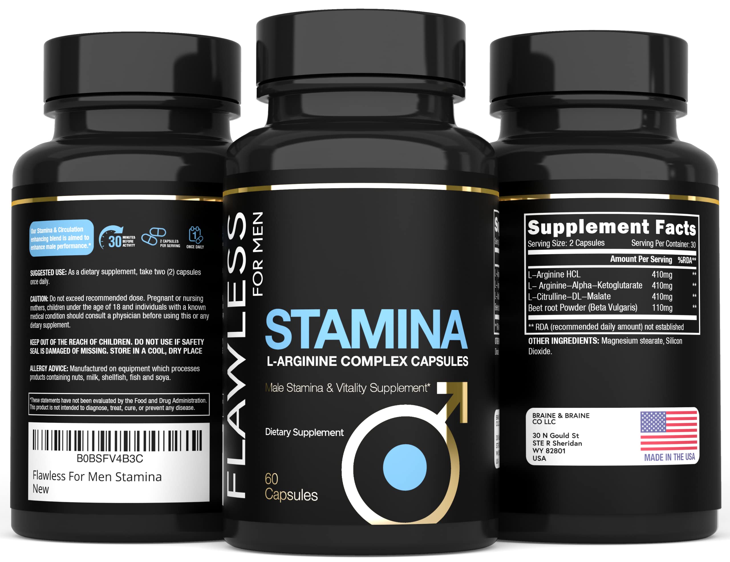 FLAWLESS FOR MEN suplemento junto a pesas durante entrenamiento para potenciar resistencia