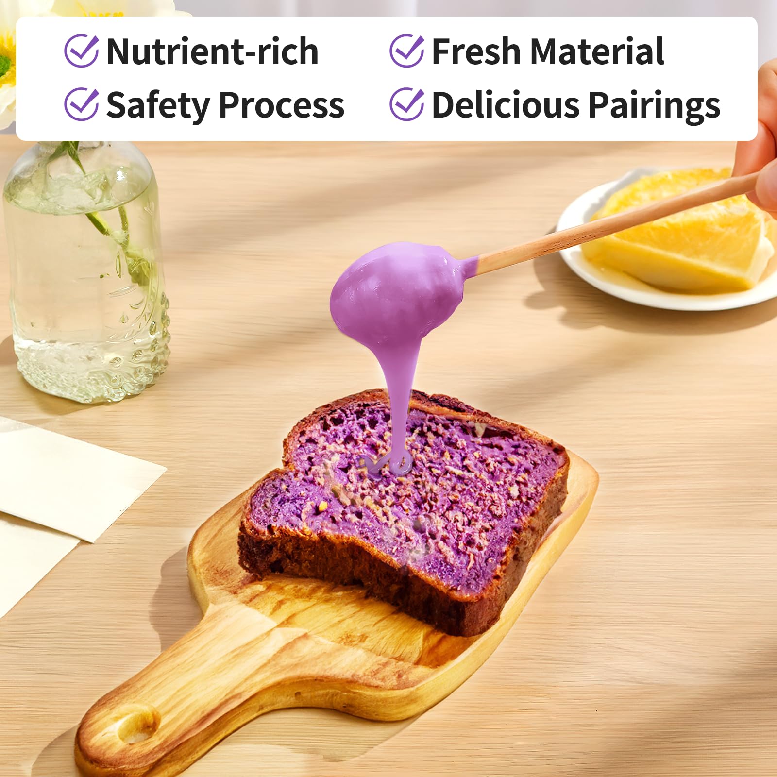 Fleamart gel en uso en batido matinal para espesar y dar sabor