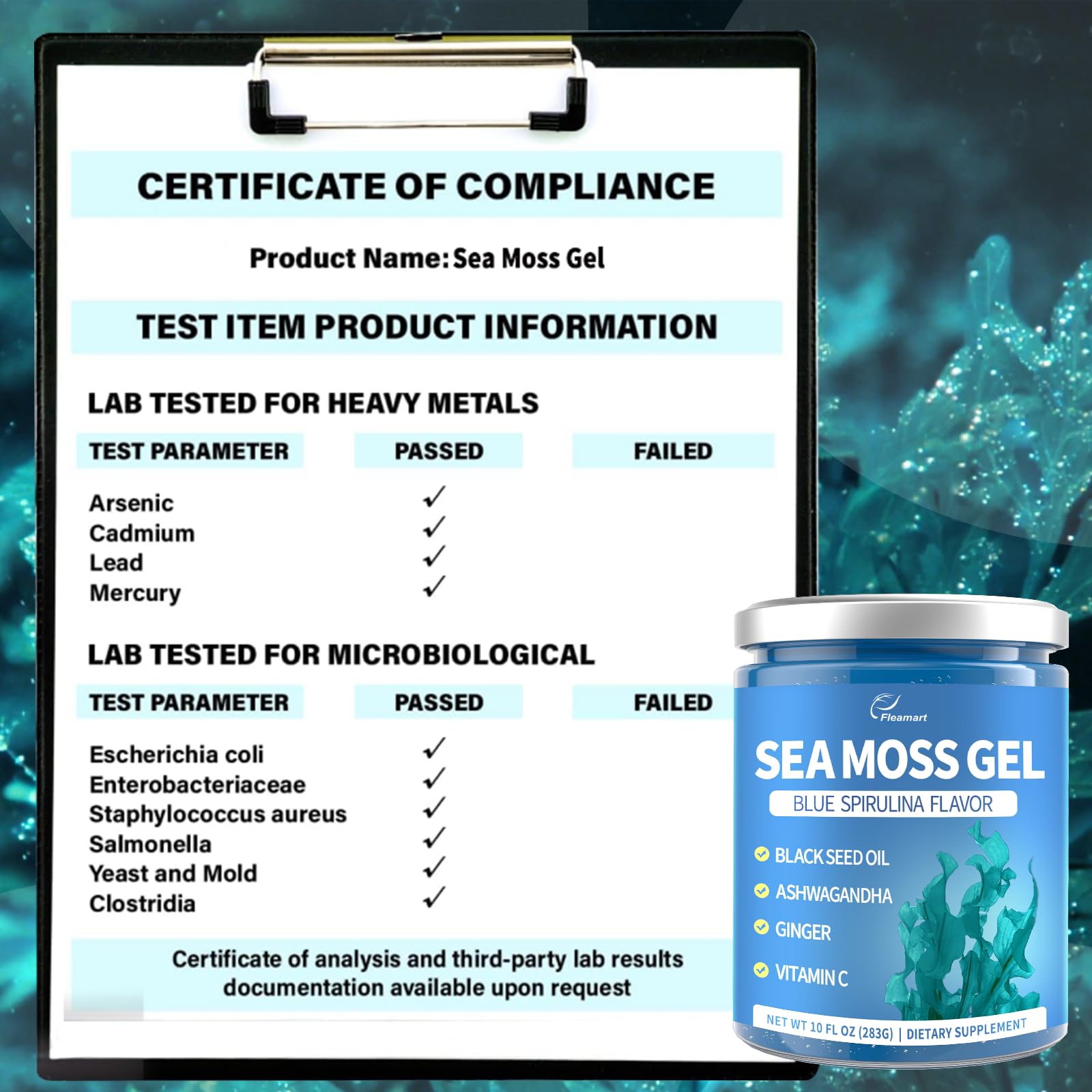 Fleamart envase abierto con cucharada mostrando consistencia cremosa y uso fácil