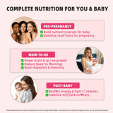 Fleamart etiqueta con lista de ingredientes clave que resalta metilfolato y DHA vegano
