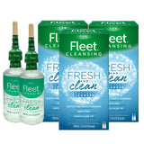 Fleet empaque frontal mostrando 3 cajas y 6 botellas, conveniencia inmediata