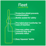 Fleet comparación de tamaño de la botella para entender su escala
