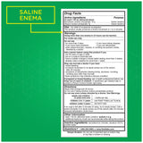Fleet etiqueta con ingredientes que indica fosfato de sodio y dosificación clara