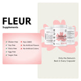 FLEUR envase abierto con cápsulas visibles para control de dosis