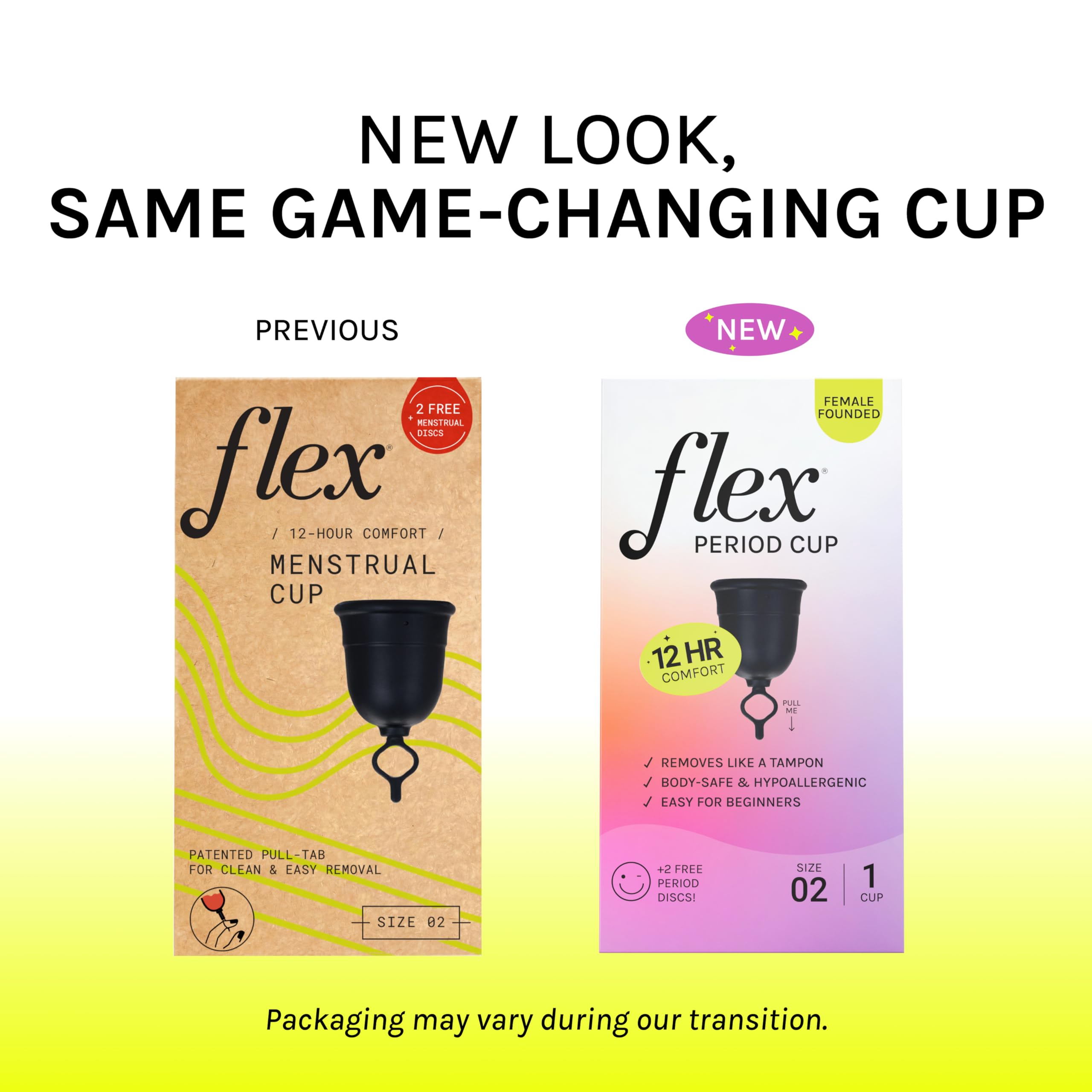 Flex cup detalle del tirador patentado para extracción más fácil y segura