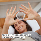 Flex Plant+ Disc etiqueta con ingredientes que resalta materiales hipoalergénicos