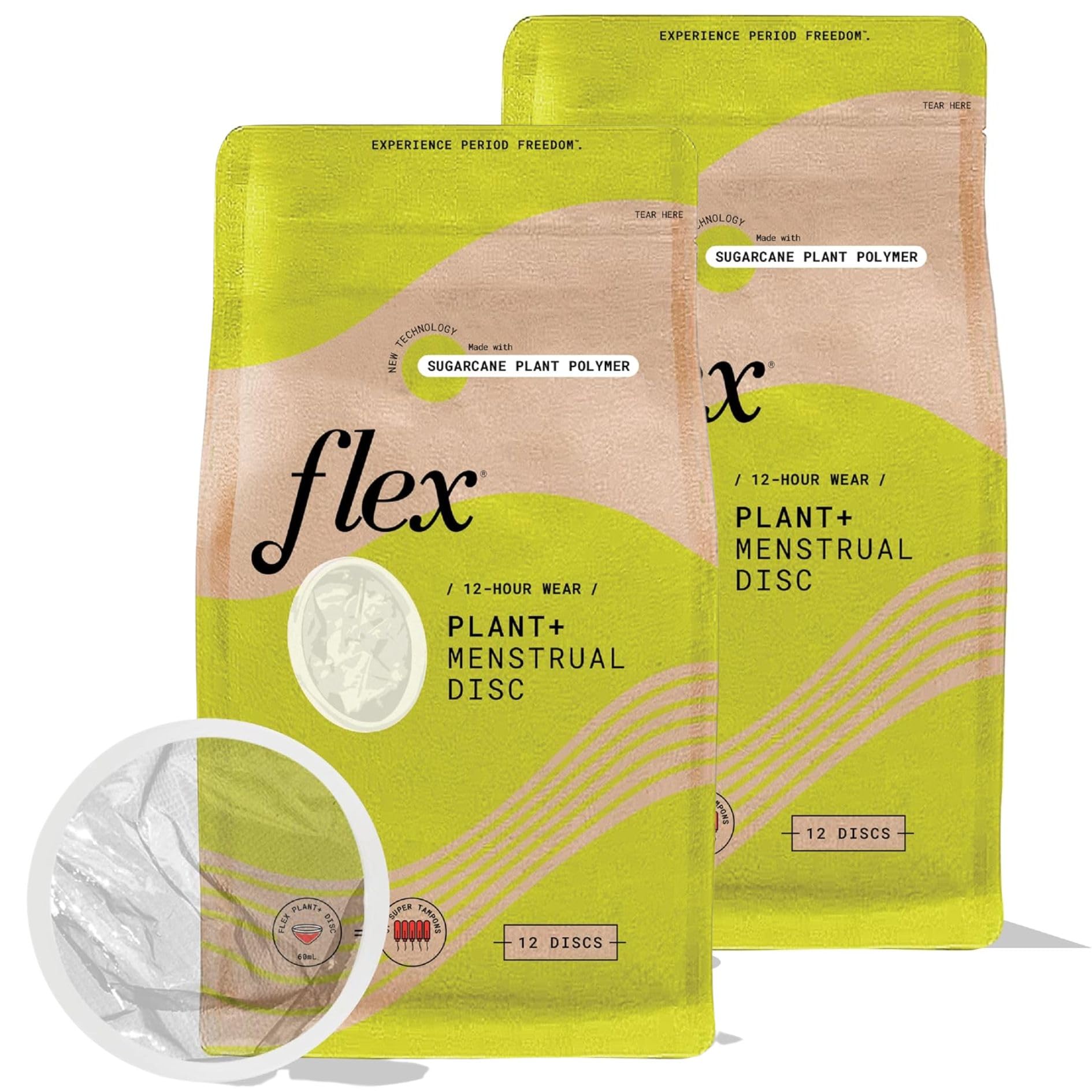 Flex Plant+ Disc empaque frontal mostrando 24 unidades y conveniencia