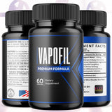 Flex University Vapofil etiqueta en primer plano con información legible
