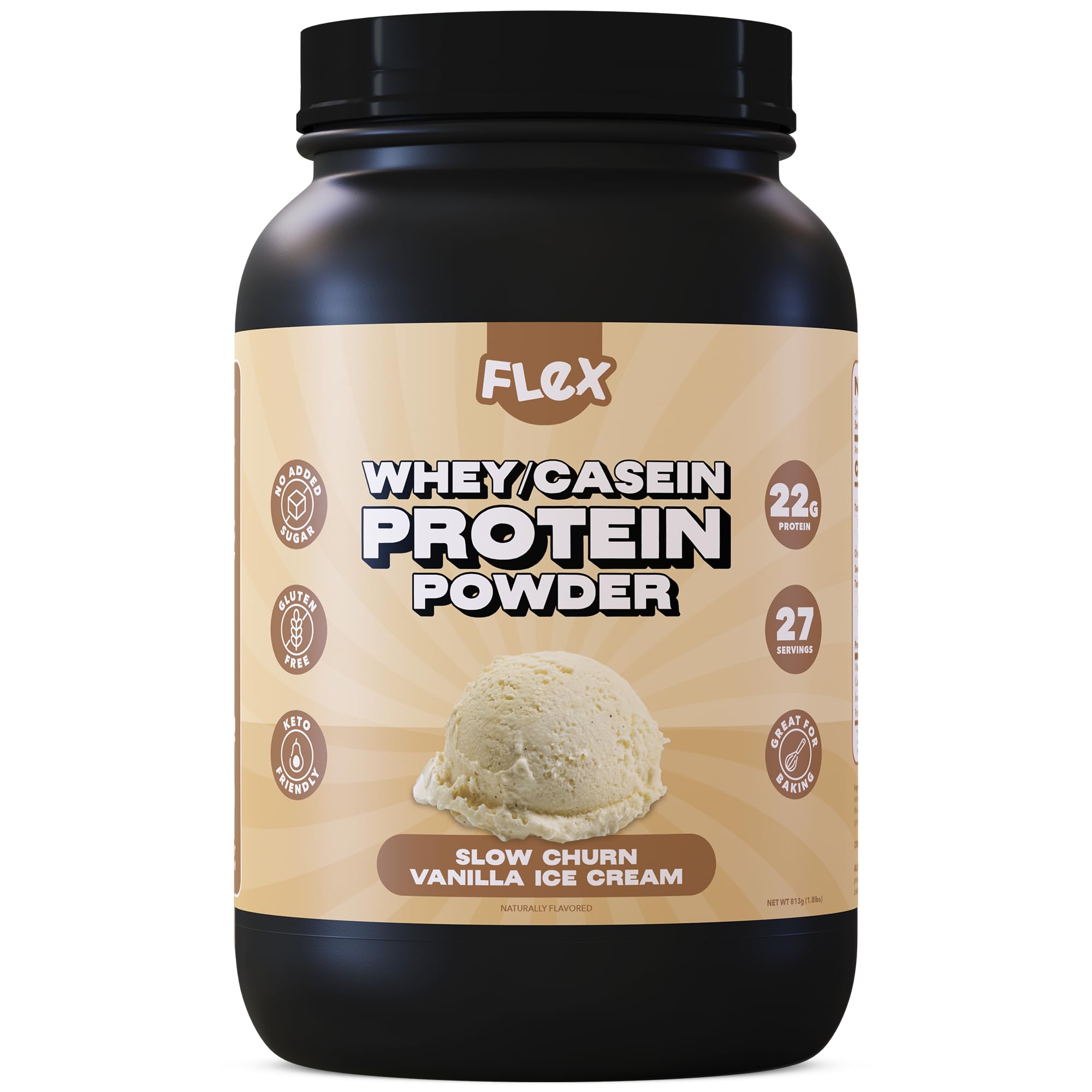 Flexible Dieting Lifestyle empaque frontal mostrando etiqueta y beneficios
