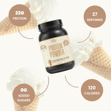 Flexible Dieting Lifestyle polvo en cuchara resaltando textura cremosa