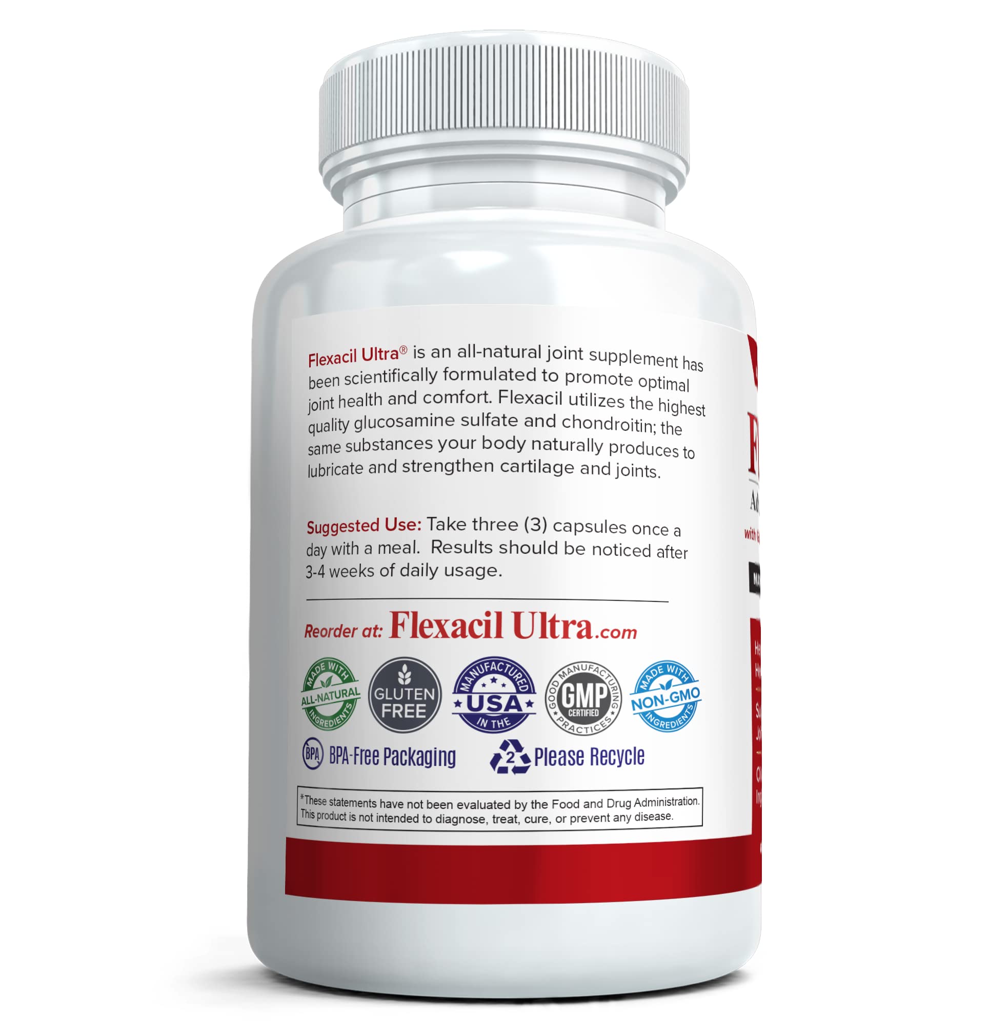 Flexacil Ultra cápsula en mano demostrando tamaño cómodo y práctico