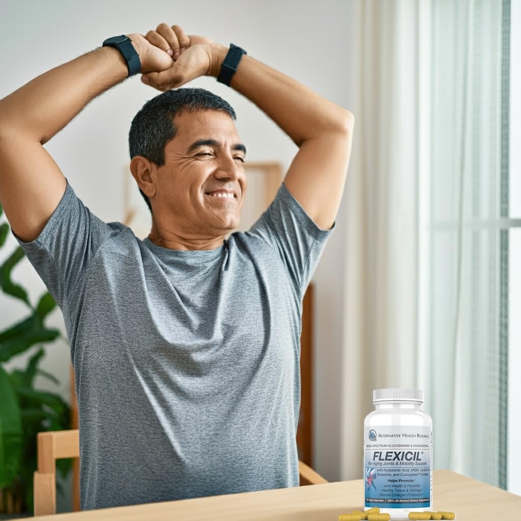 Etiqueta de Flexicil con lista de ingredientes bio-mejorados y claridad de formulación
