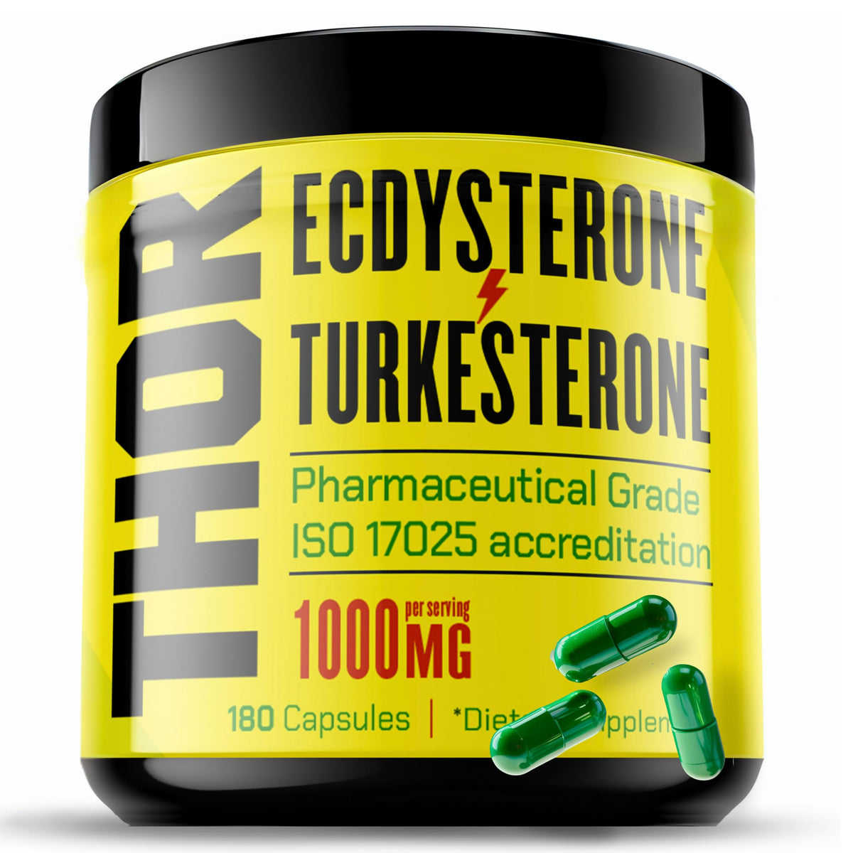 Flight Armour frontal del envase mostrando turkesterone y ecdysterone, claridad de fórmula
