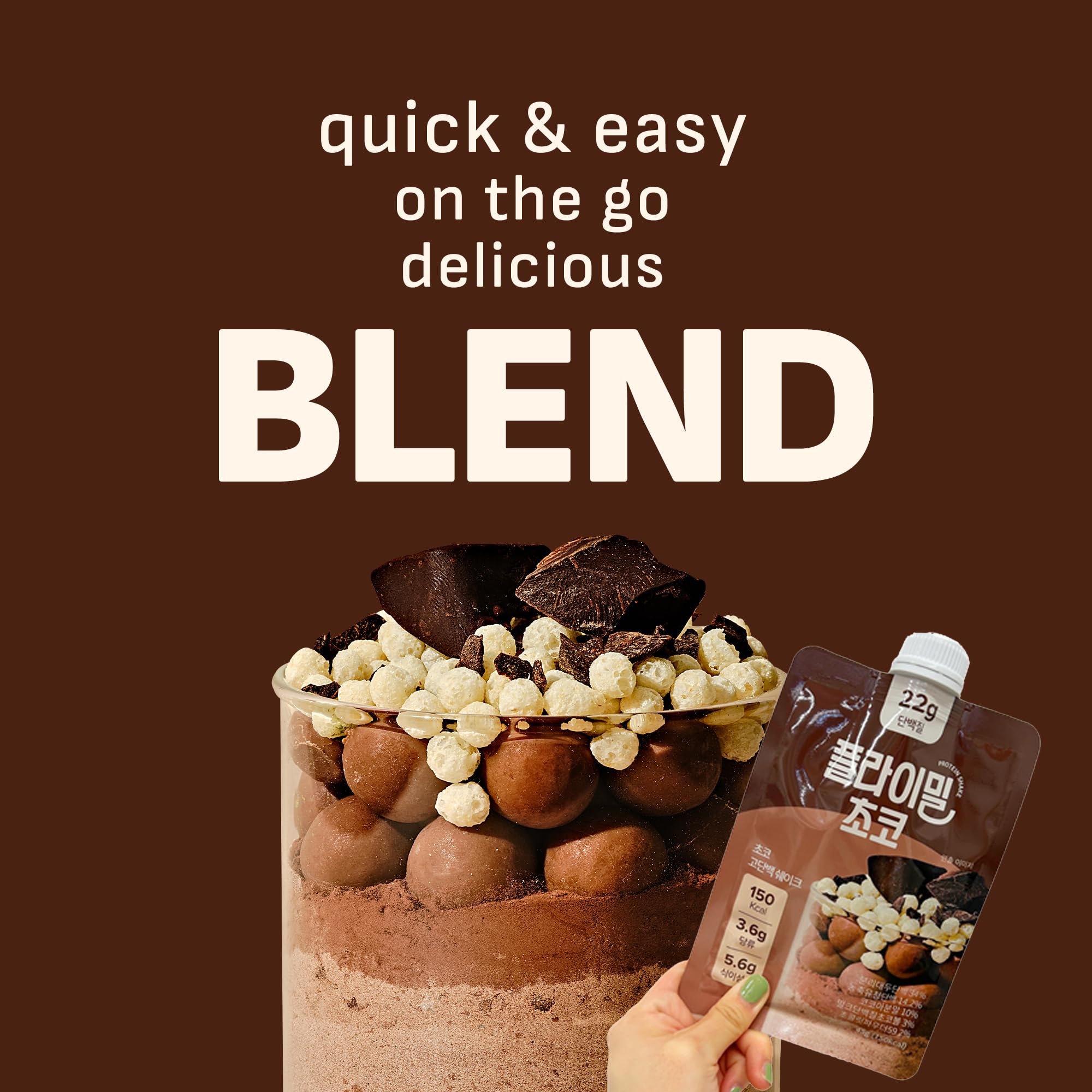 Flimeal batido preparado en vaso listo para beber y disfrutar