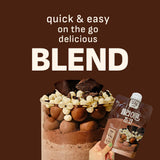 Flimeal batido preparado en vaso listo para beber y disfrutar