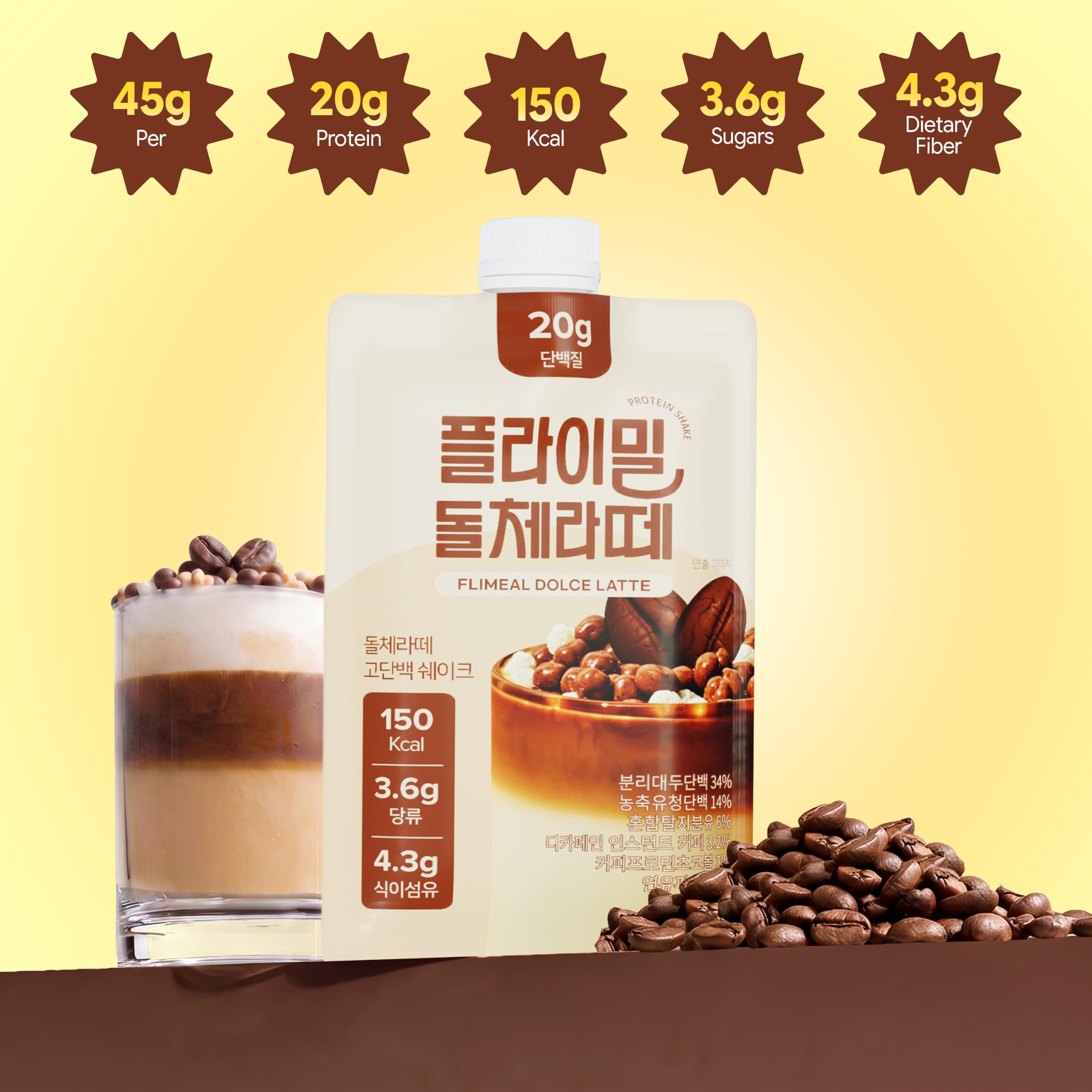 FLIMEAL sobre individual Dolce Latte listo para mezclar y consumir