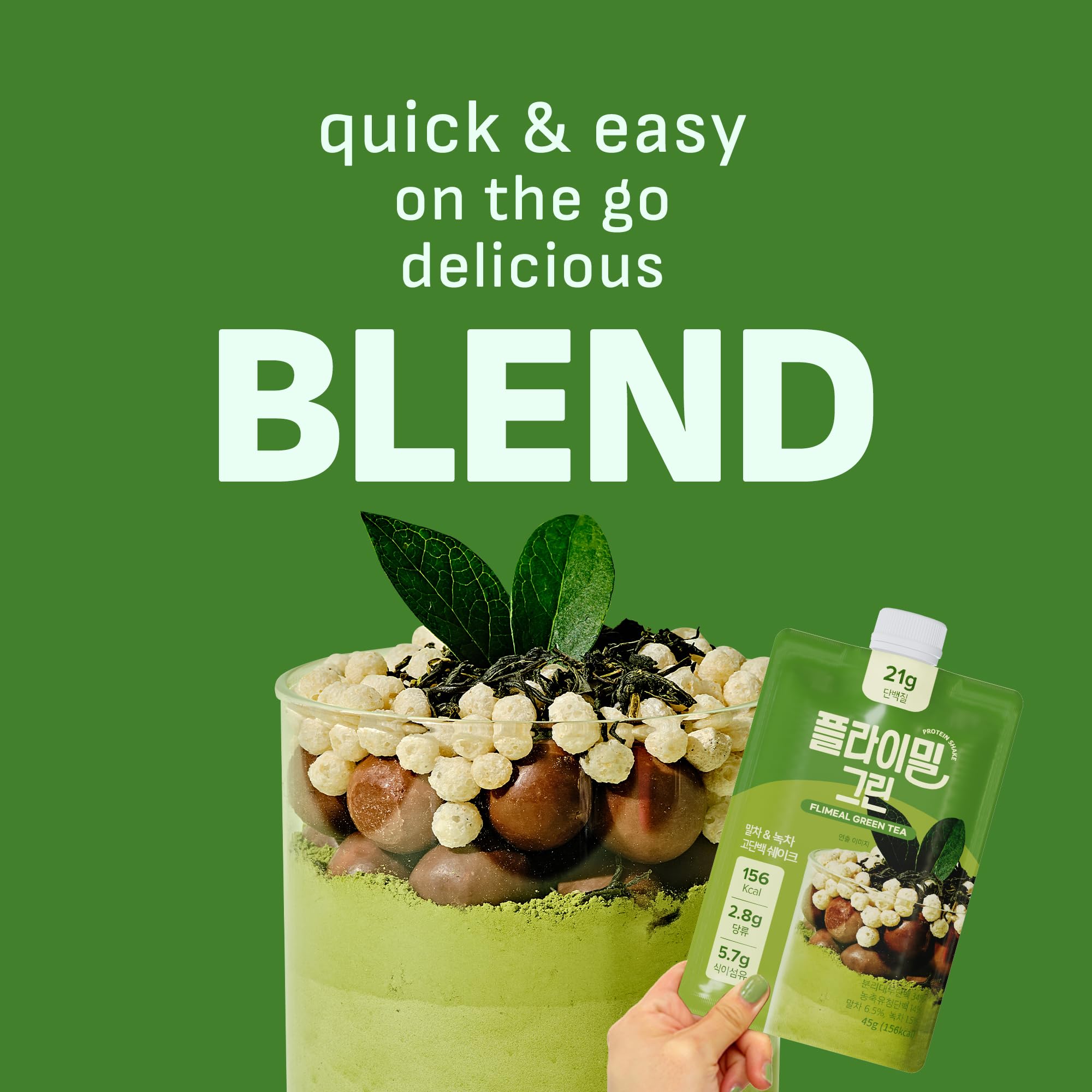 FLIMEAL batido matcha en vaso, cremoso y apto para llevar