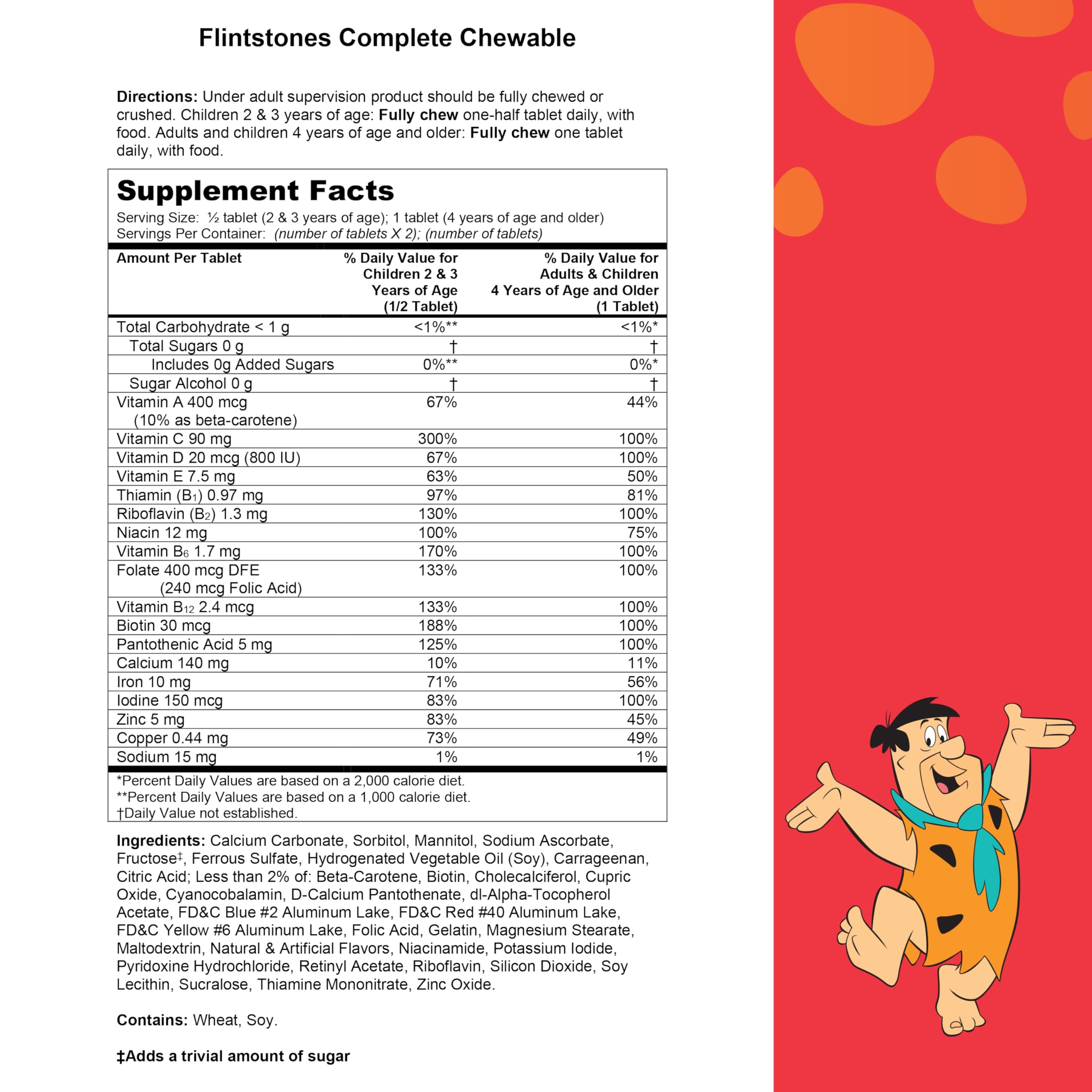 Flintstones escena familiar en cocina, integración del multivitamínico diario