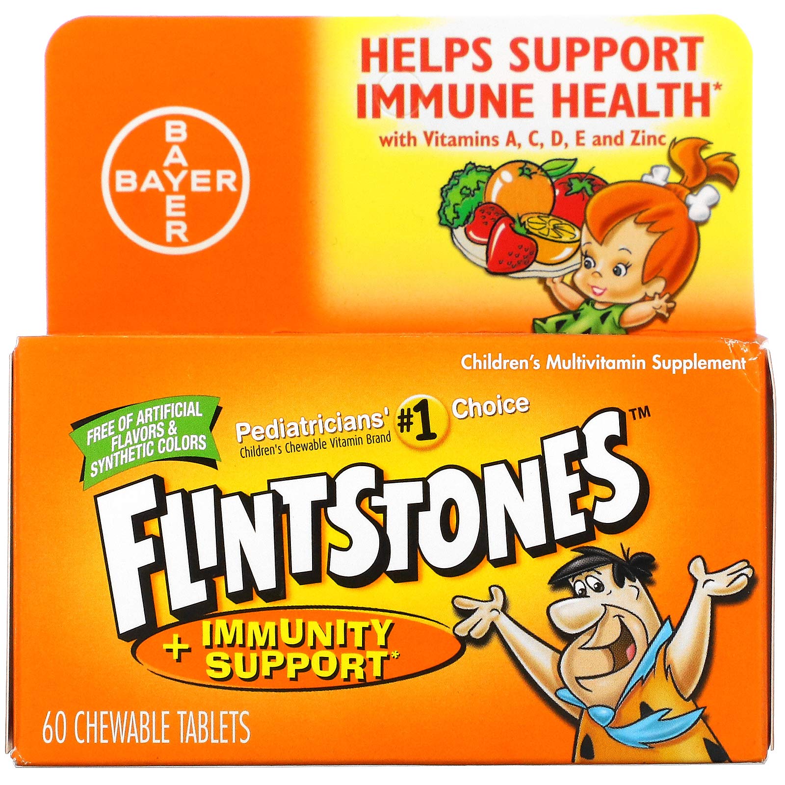 Flintstones empaque frontal masticables sabor fruta, apoya nutrición infantil