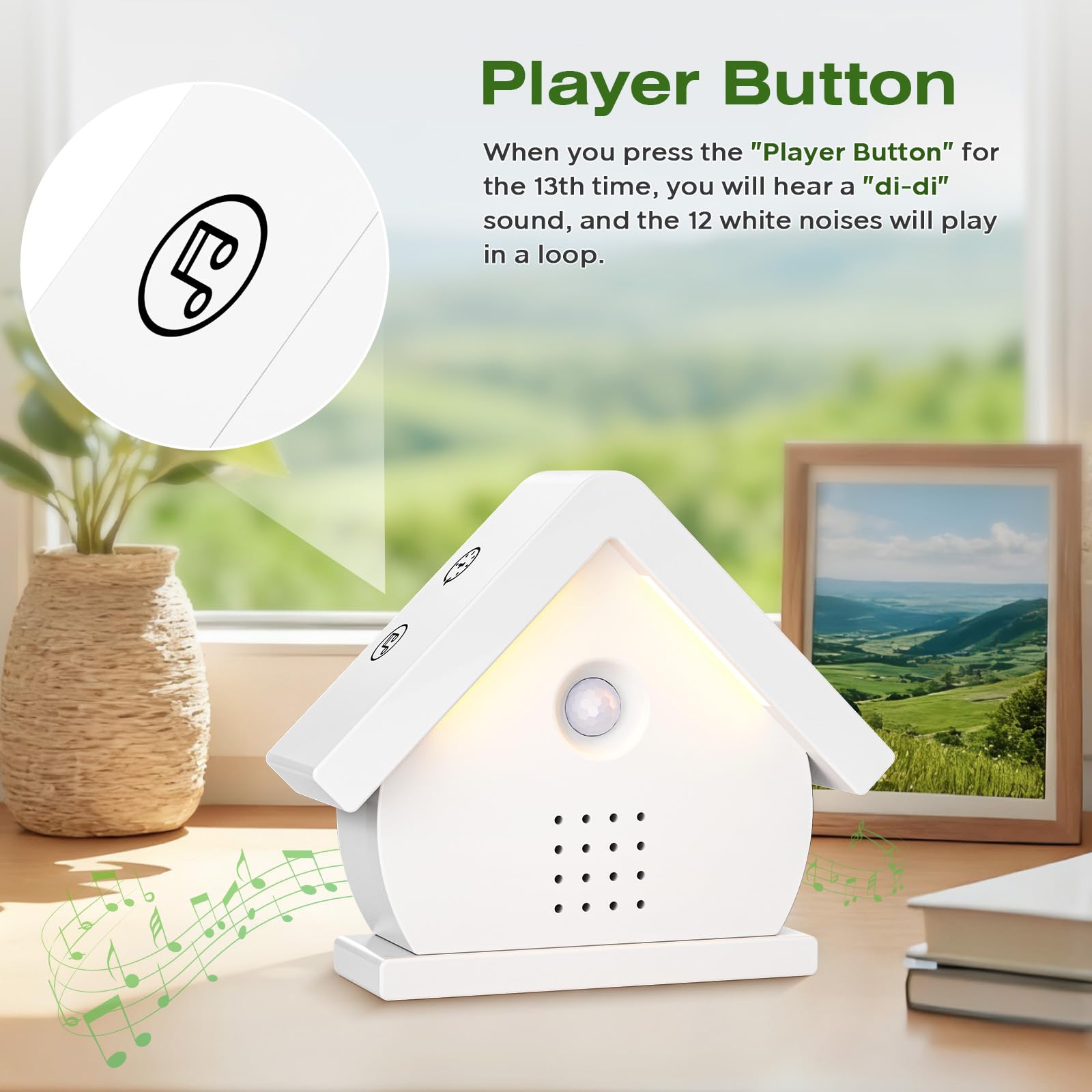 FLLVILLEY sensor de movimiento activando sonidos al acercarse