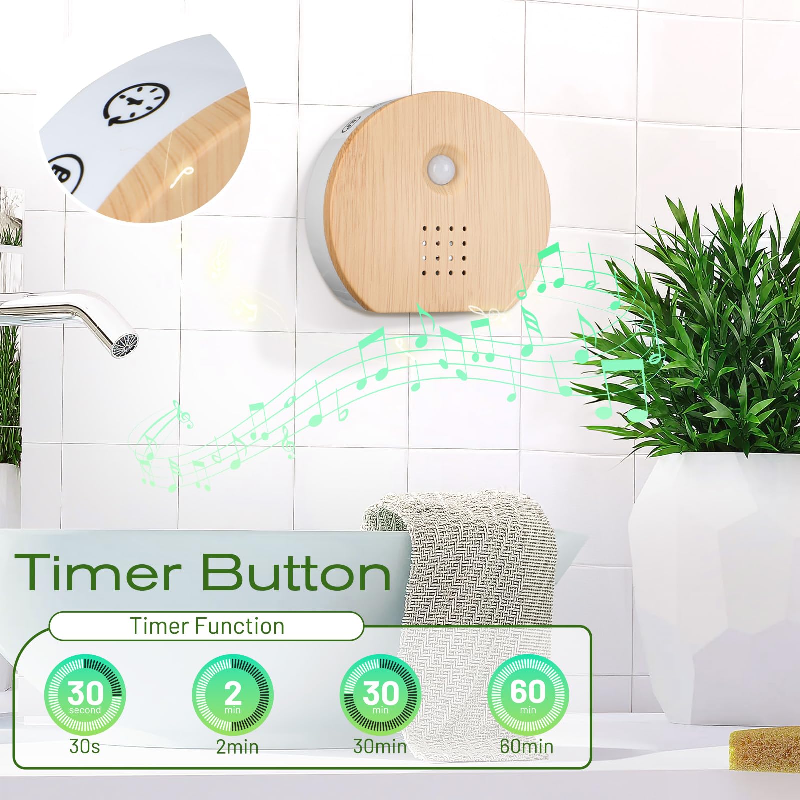 FLLVILLEY sensor de movimiento activando sonido al detectar presencia