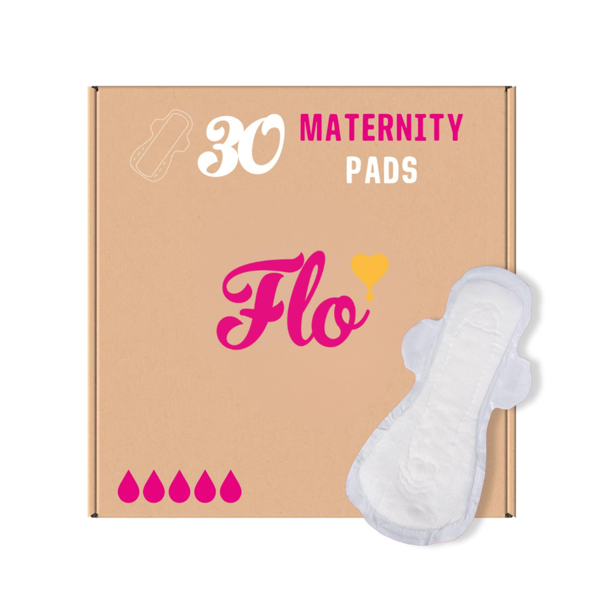 FLO empaque frontal de compresas extra long para protección postparto y confianza