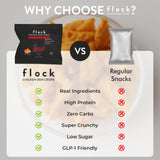 Flock escena de merienda al aire libre ideal para snacks proteicos