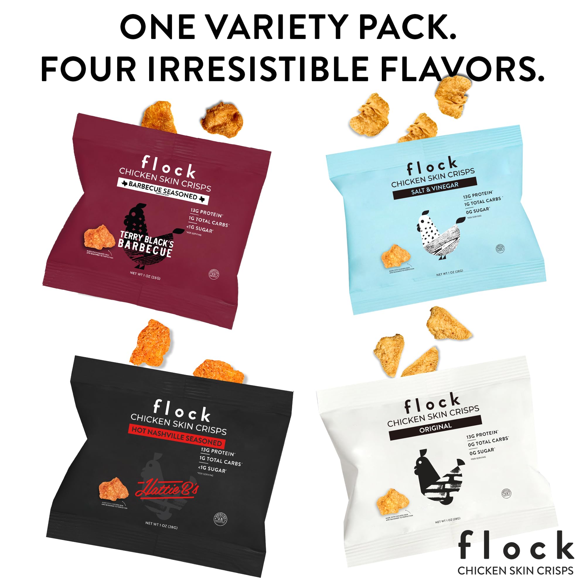 Flock primer plano de chips crujientes para visualizar textura y calidad