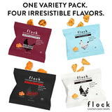 Flock primer plano de chips crujientes para visualizar textura y calidad