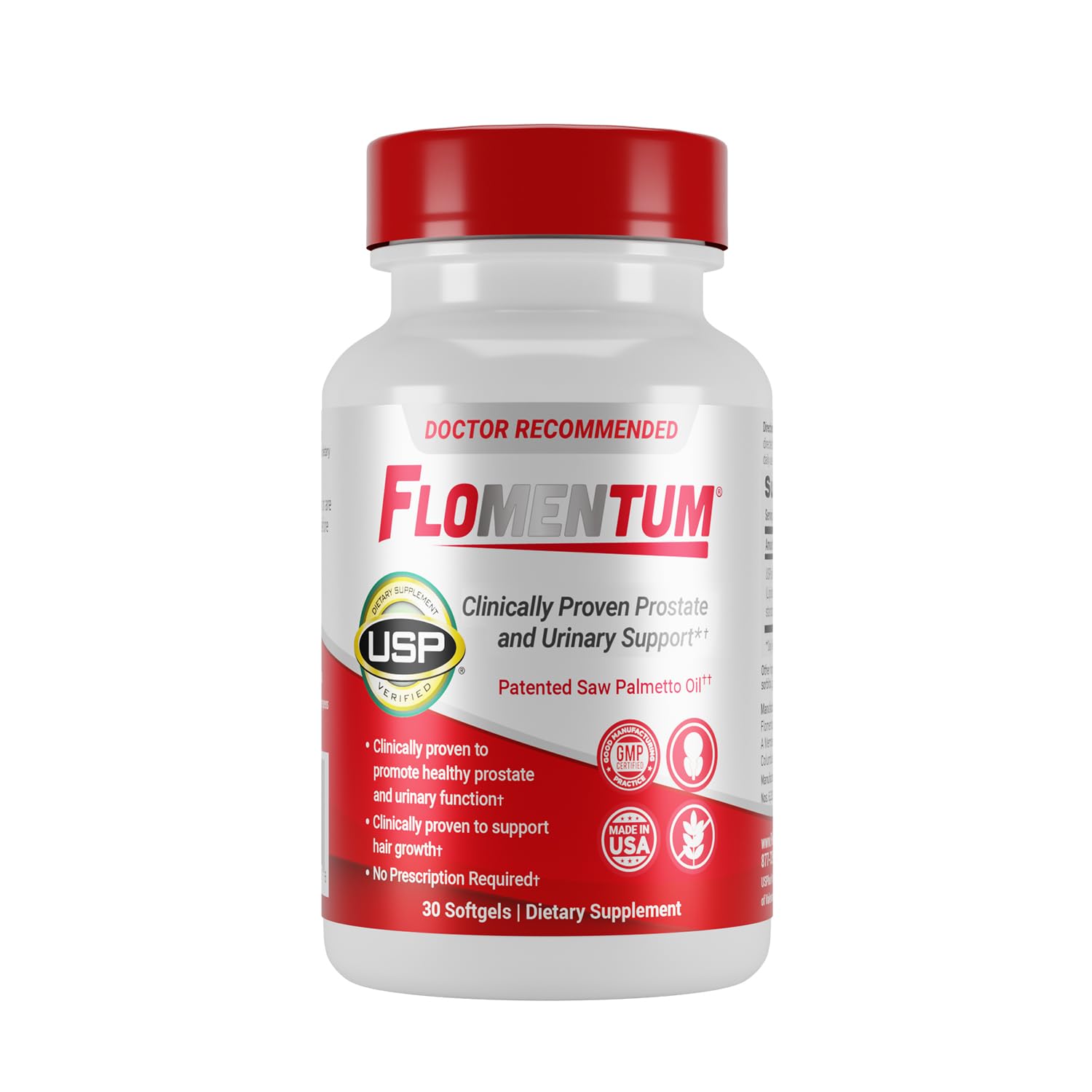Flomentum envase frontal mostrando etiqueta y beneficio claro de apoyo prostático