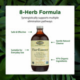 Flora Flor‑Essence vaso con mezcla diluida listo para beber, facilita uso diario
