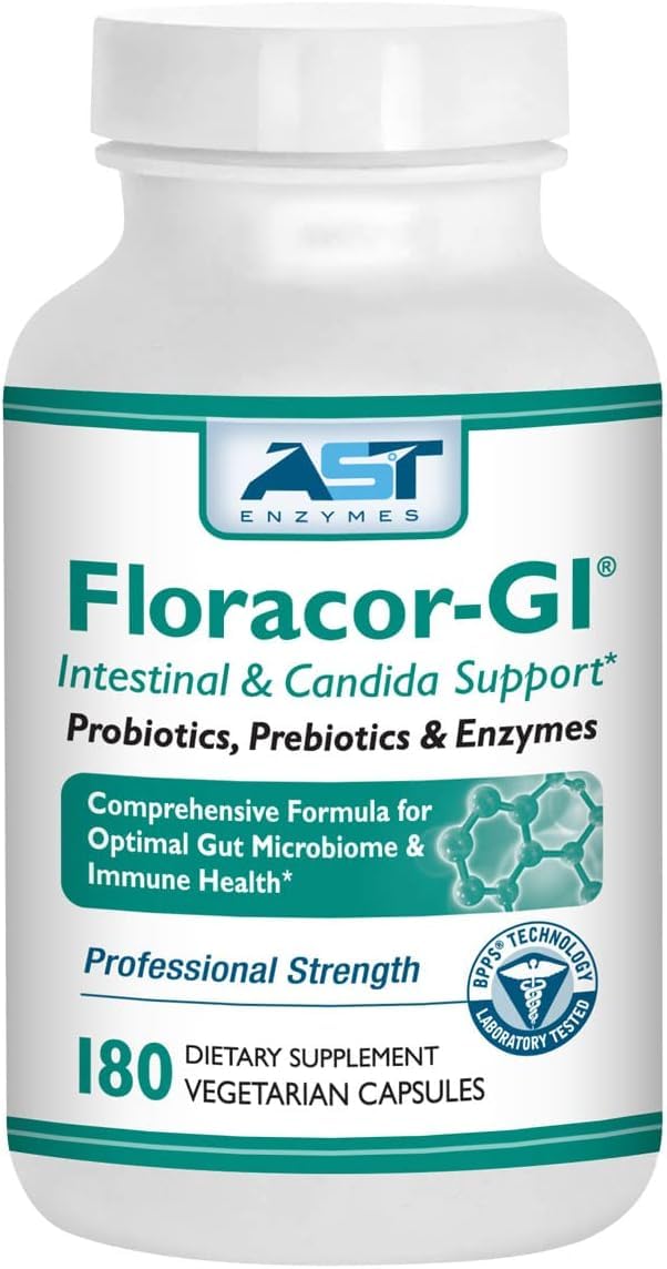 Floracor-GI SEBbiotic-CYC vista frontal del envase beneficiando el equilibrio intestinal