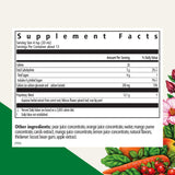Floradix etiqueta con lista de ingredientes y certificaciones, facilita ver pureza del producto
