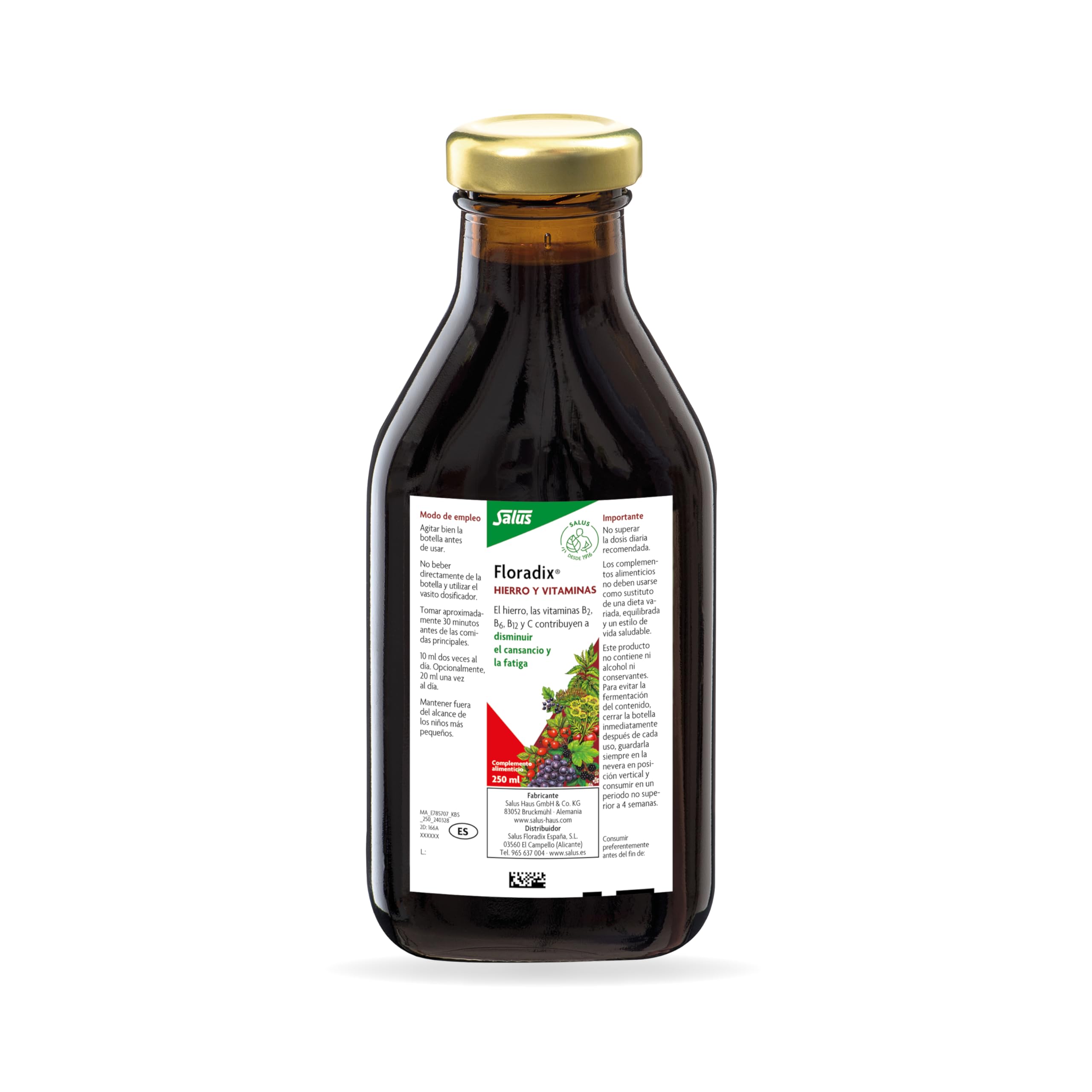 Floradix cucharilla con dosis preparada lista para tomar de forma cómoda