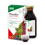 Floradix frasco frontal mostrando la etiqueta clara y fácil de leer