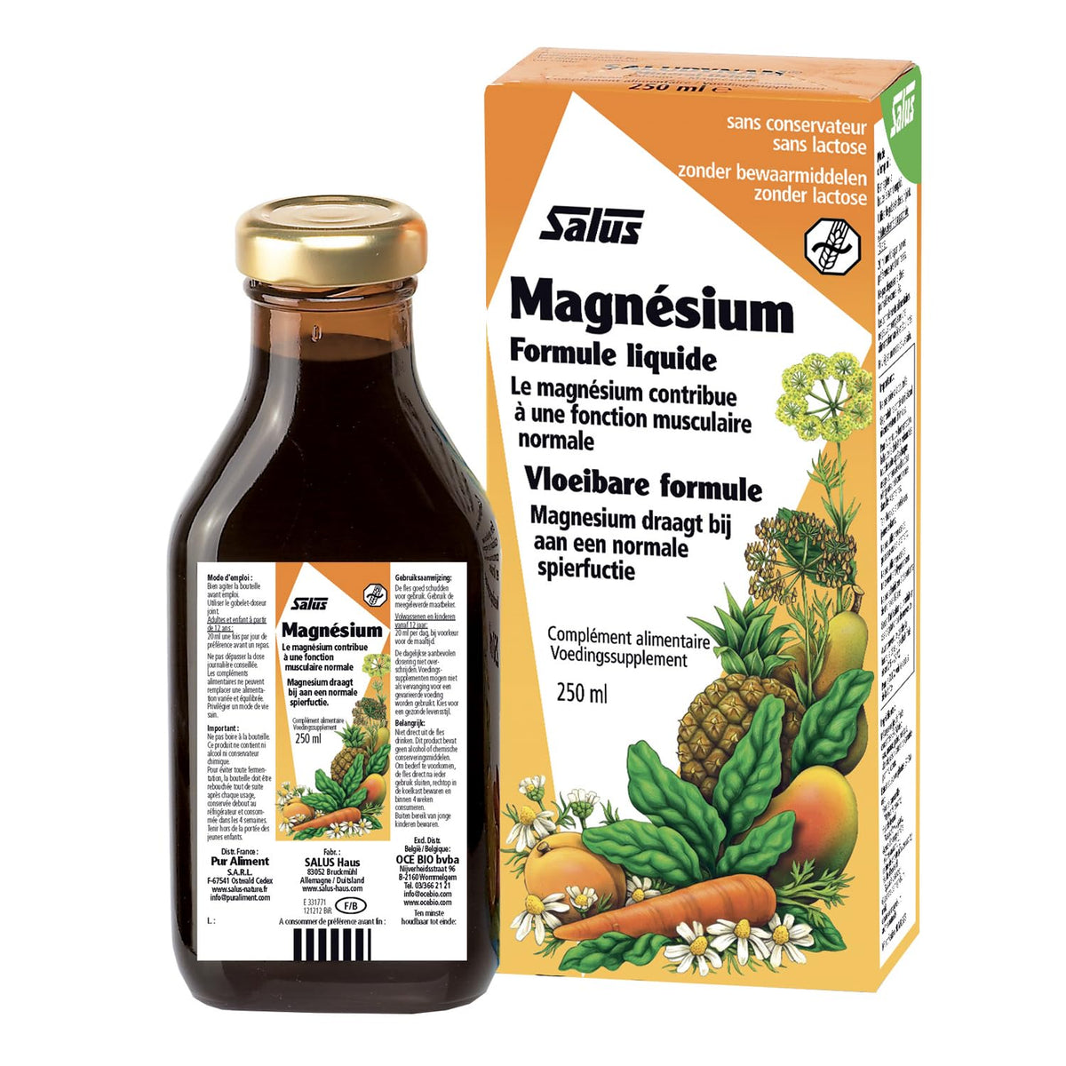 Floradix frente del envase mostrando botella y marca, fácil identificación