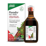 Floradix frontal botella mostrando el envase y beneficios naturales