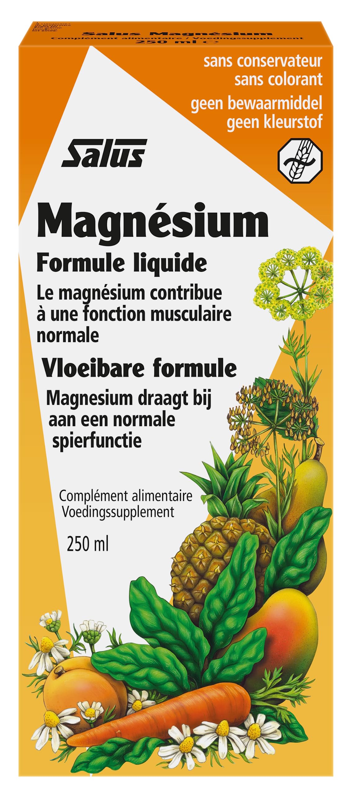 Floradix textura del líquido colorido que sugiere absorción fácil y sabor