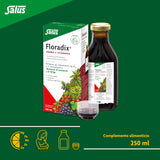 Floradix textura del líquido color rojizo con apariencia natural y bebida fácil