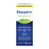 Florastor frasco frontal mostrando 30 cápsulas y diseño claro