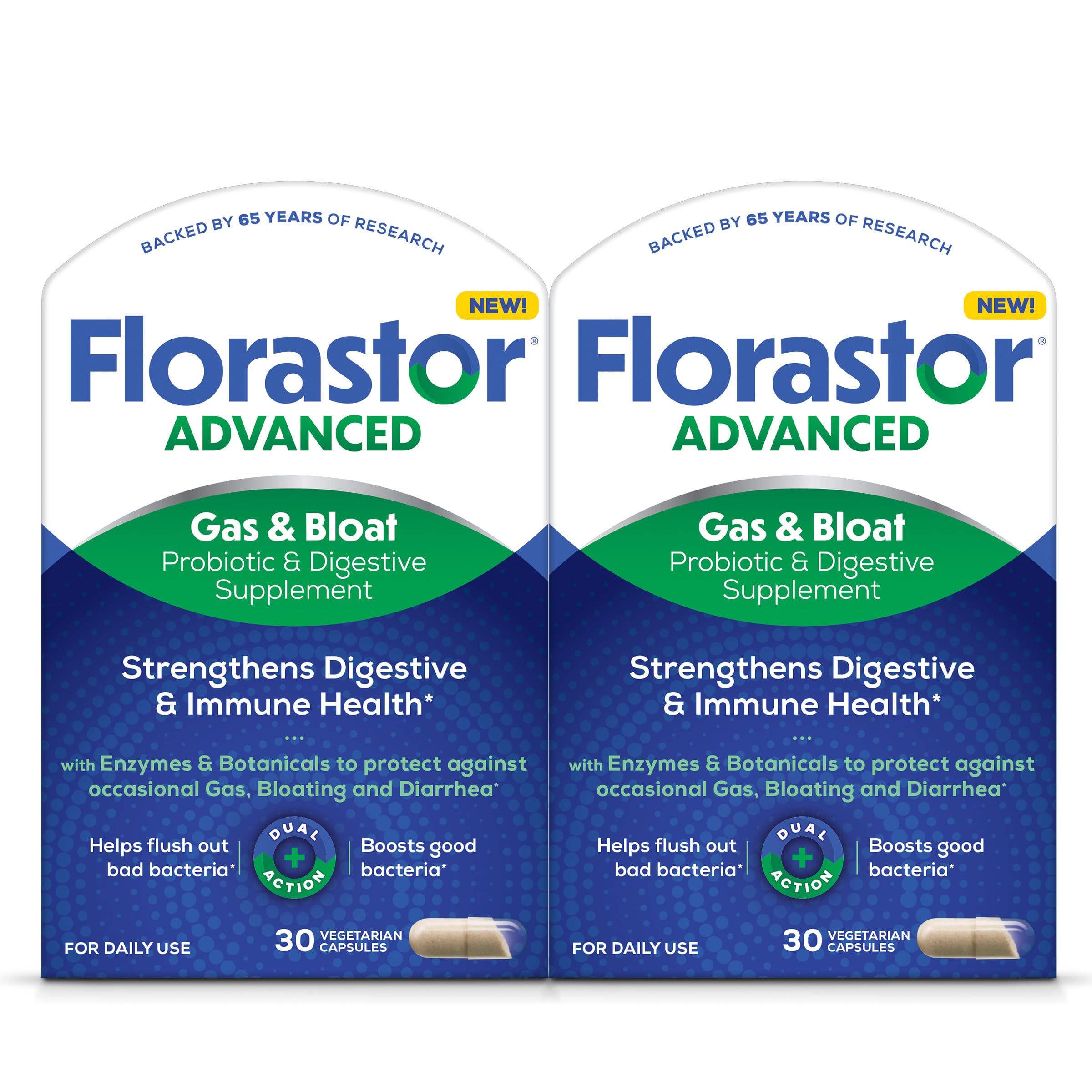 Florastor frasco frontal mostrando el envase y beneficios visibles