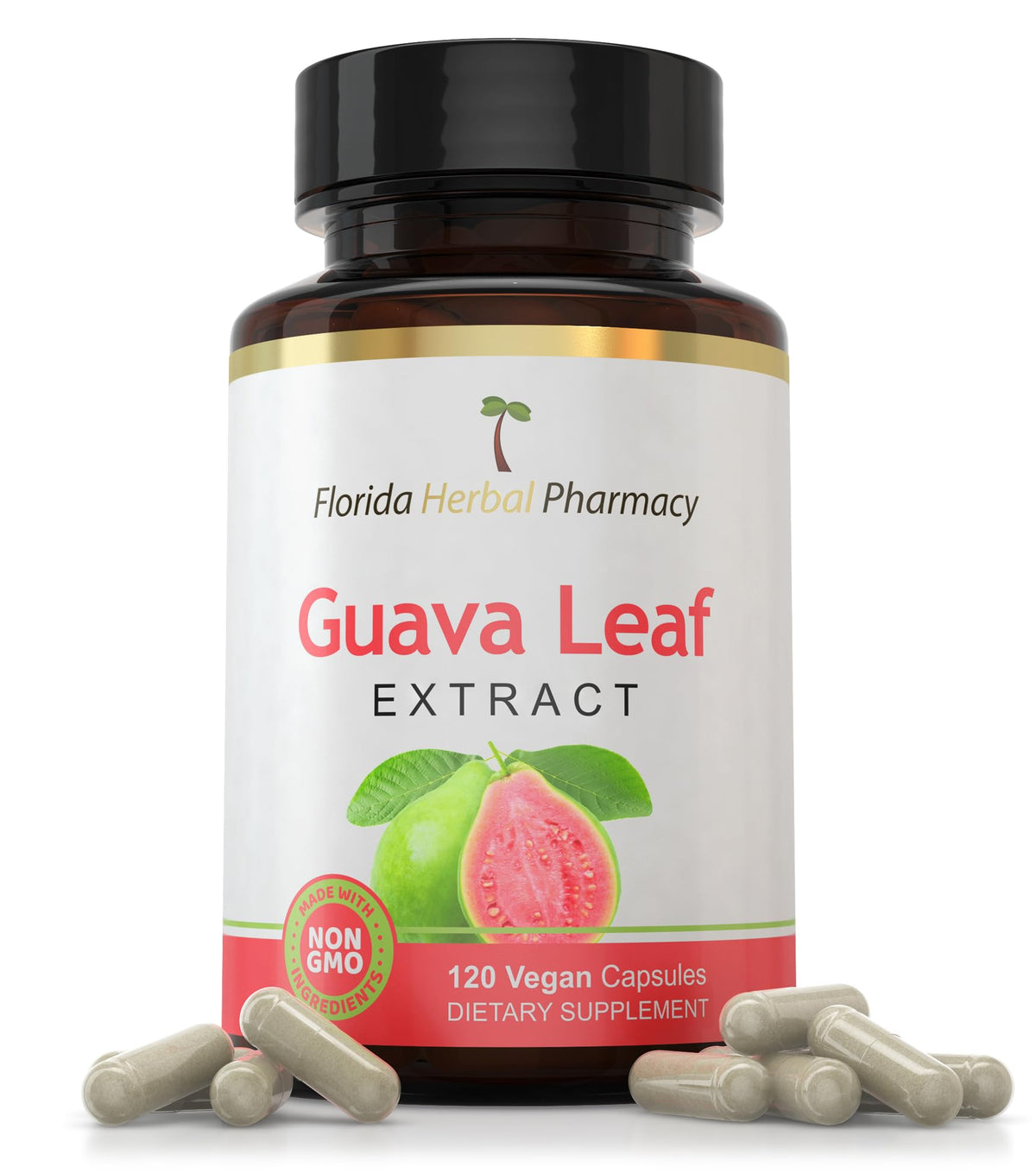 Florida Herbal Pharmacy envase frontal mostrando 120 cápsulas y etiquetado claro