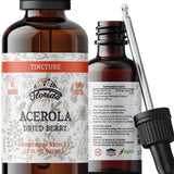 FLORIDA HERBS frasco delantero de Acerola Tincture mostrando presentación clara
