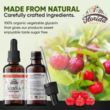 FLORIDA HERBS primer plano de textura en glicerina vegetal, apariencia estable