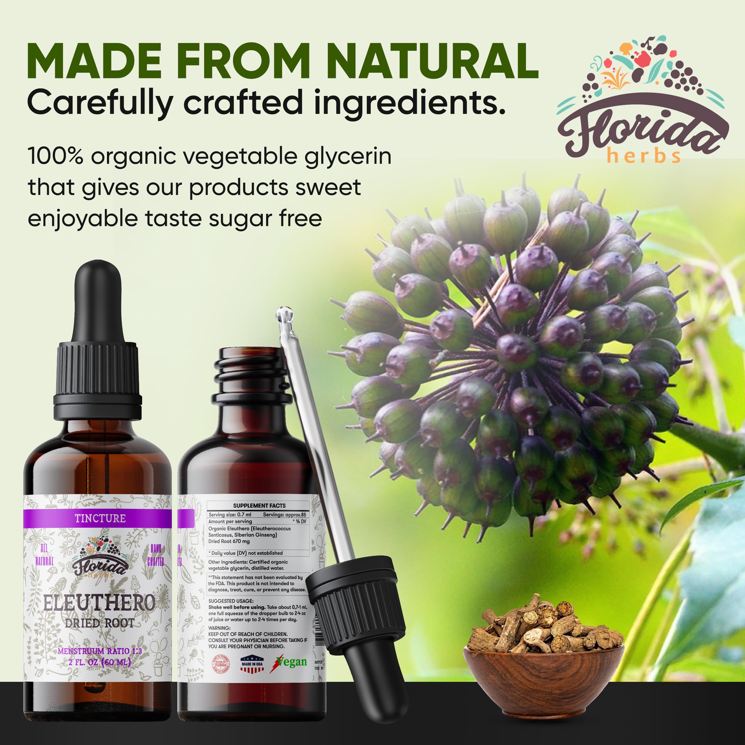 FLORIDA HERBS persona usando la tintura sublingual fácilmente