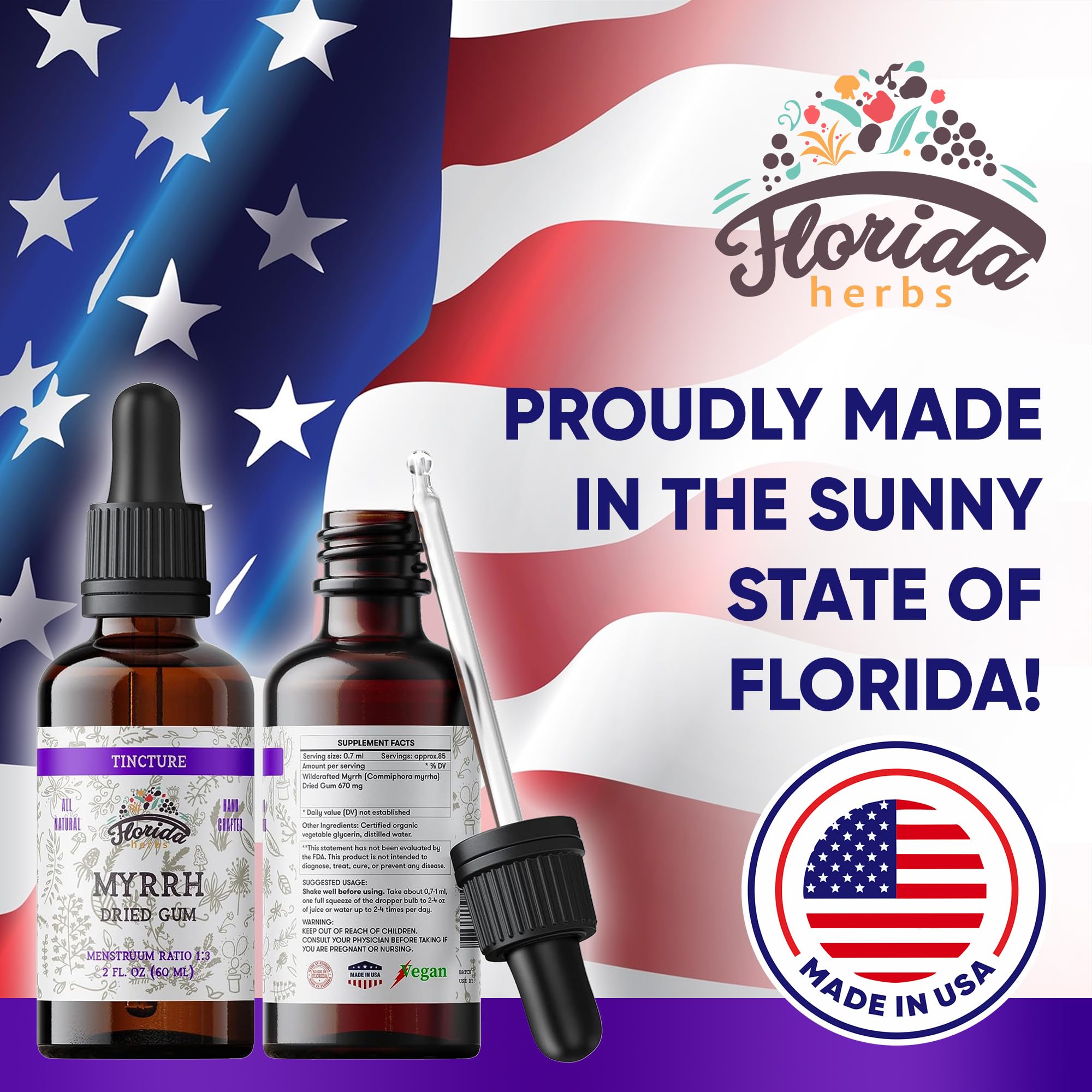 FLORIDA HERBS persona diluyendo mirra en agua para enjuague bucal rápido