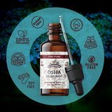FLORIDA HERBS frasco junto a regla para comparar tamaño portable
